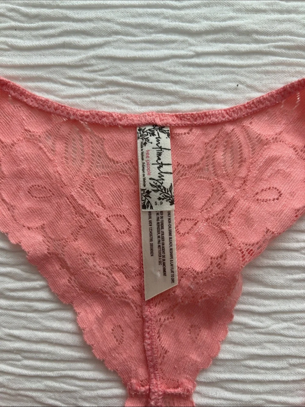 Free People Coral/Pink Lace Racerback Bralette